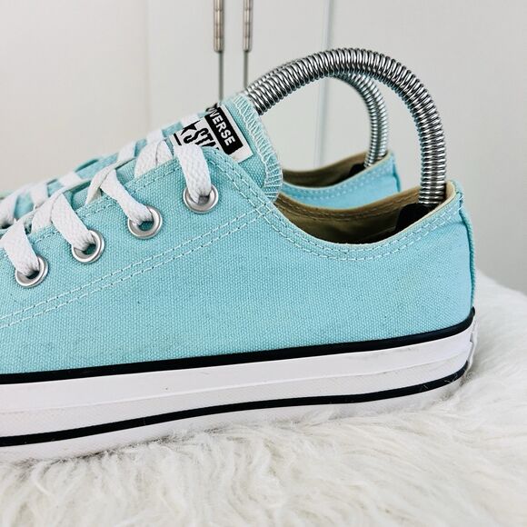 Converse Chuck Taylor Turquoise Blue Low Top Lace up Sneakers Womens Size 8 - Picture 3 of 8